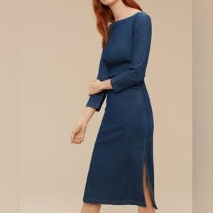 Aritzia Classic Blue Midi Dress